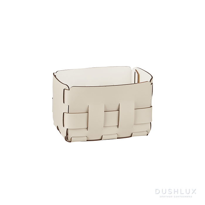 ADJ Корзинка Mini Bottega, 12x19xH13 см., цвет: панна котта/белый