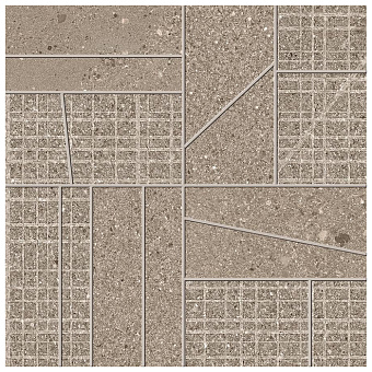 Ergon GrainStone Керамогранит 30x30x0.95см, универсальная, глазурованный, цвет: Mosaico Big mix Taupe naturale