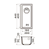Omoikiri Bosen 20-U Кухонная мойка 20x17x44см.,встраиваемая, цвет: платина
