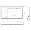 EMCO Prestige2 Зеркальный шкаф 66x121.5см., встраиваемый, LED-подсветка, 2 двери, 2 полки, розетка, без EMCO light system