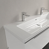 Villeroy&Boch Subway 3.0 Раковина 130х47х17см., 2 отв., подвесная, с антигрязевым покрытием CeramicPlus, с переливом, цвет: альпийский белый