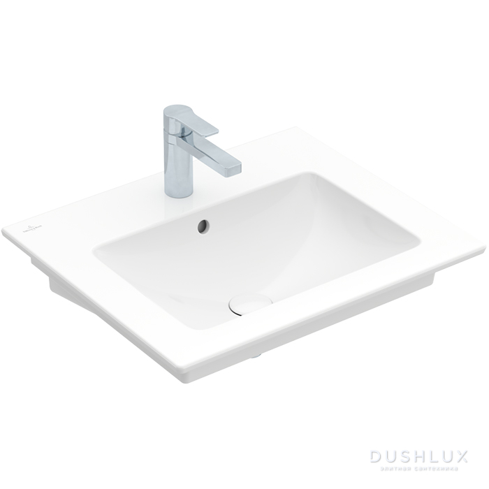 Фото Villeroy&Boch Venticello Раковина 60х50 см, 1 отв., с переливом, цвет: белый