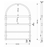 Secado Римини Полотенцесушитель 50x80 см, электрический, цвет: бронза