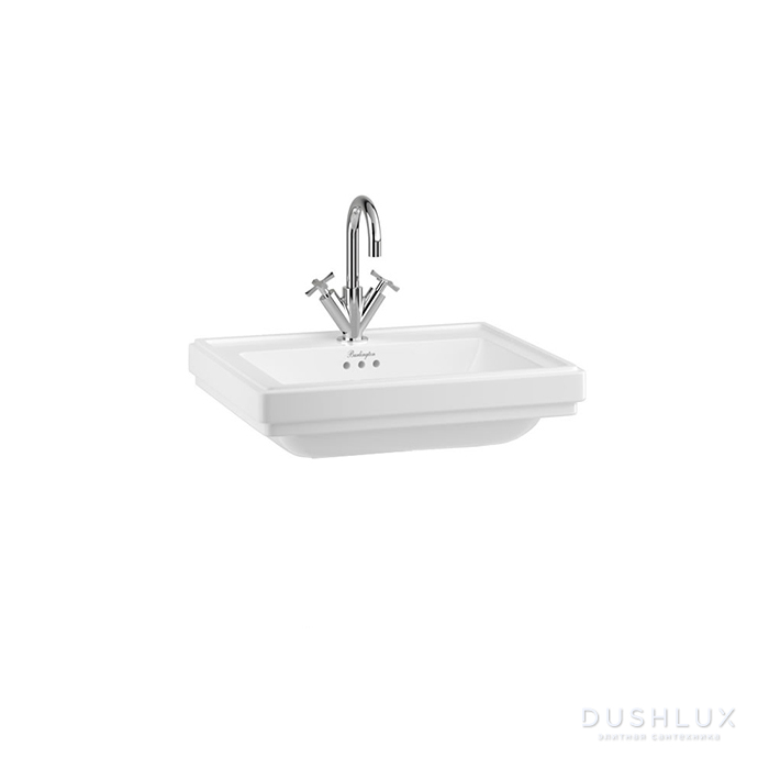 Фото Burlington Riviera Раковина 65x47см, подвесная, с 1 отв., цвет: белый