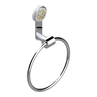 THG Hirondelles Gold Stamped Полотенцедержатель-кольцо 18см., цвет: хром
