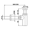 Cisal Сифон для раковины, 1"1/4, цвет: Bianco Opaco