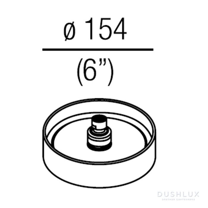 Agape Al dente Душевая головка из нержавеющей стали, o 154мм, цвет ...
