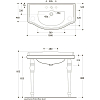 Kerasan Retro Раковина 100x54.5 см, 1 отв., цвет: белый