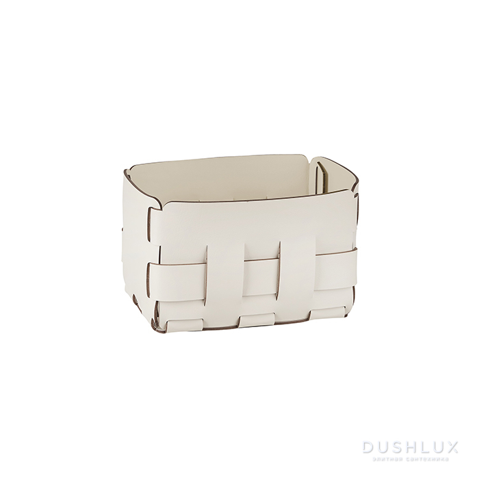 ADJ Корзинка Mini Bottega, 12x19xH13 см., цвет: белый/панна котта