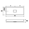 Falper Quattro.Zero Раковина 70x31x10 см, без отв., накладная, цвет: голубой