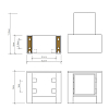 Decor Walther Brick WMG Стакан подвесной, фарфор белый, цвет: хром