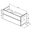 Ideal Standard Finesse Тумба с раковиной 120x50см, подвесная, SX, 2 ящика, 1 отв., цвет: пепельно-голубой матовый