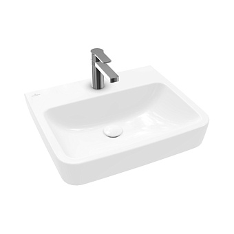 Villeroy&Boch O.novo раковина 55x46x17.5см., 1 отв., подвесная, без перелива, цвет: альпийский белый