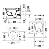 Duravit Aurena Унитаз подвесной 36.5x57см, безободковый, с креплением, цвет: белый глянец