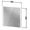 Duravit XViu Зеркало с подсветкой 82x80см, цвет: матовый черный