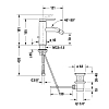 Duravit C.1 Смеситель для биде, 1 отв., с донным клапаном, излив 121мм, цвет: хром