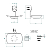 THG Infini white porcelain Мыльница стеклянная, подвесная, цвет: хром