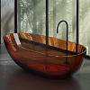 Dea Design Modern Ванна 160x80x54см., отдельностоящая, Glasstech, прозрачная смола, цвет: Sunset R1