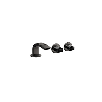 Fantini Venezia In Смеситель для биде, 3 отв.,  излив 132 мм, цвет: Matt Gun Metal PVD