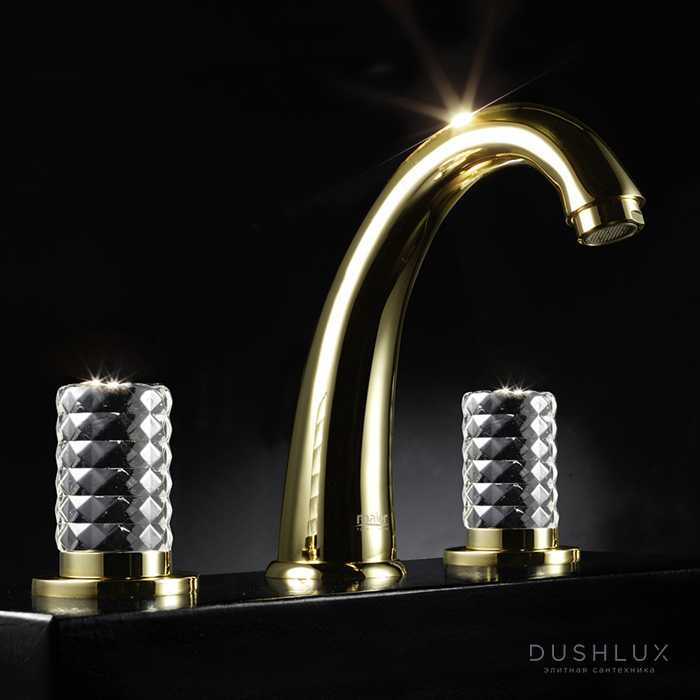 Maier Kryos Смеситель для раковины, на 3 отв., с донным клапаном, цвет ...