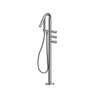 TREEMME 22mm Смеситель для ванны напольный, цвет: нержавеющая сталь