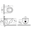 Hatria Fusion Compact Унитаз подвесной, 35.5x48.5см., безободковый, цвет: белый