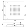 Almar Velvet Temptation Верхний душ 49.8x49.8см., потолочный, 2 режима, цвет: Black Absolute Brushed PVD