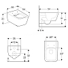 Geberit iCon Square Унитаз 35х54см., подвесной, безободковый, цвет: белый