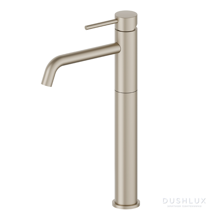 Фото Newform XT Смеситель для раковины, 1 отв., высокий, цвет: carbon satin gold satin