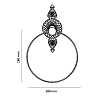 Cristal et Bronze Palmette cristal Полотенцедержатель-кольцо 18см., подвесной монтаж, цвет: золото