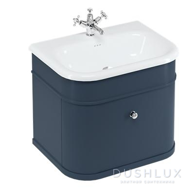 Фото Burlington Chalfont Тумба c раковиной, 65x48см., подвесная, цвет: синий матовый