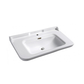Kerasan Waldorf Раковина 100x55 см, 1 отв., керамическая, цвет: белый/бронза