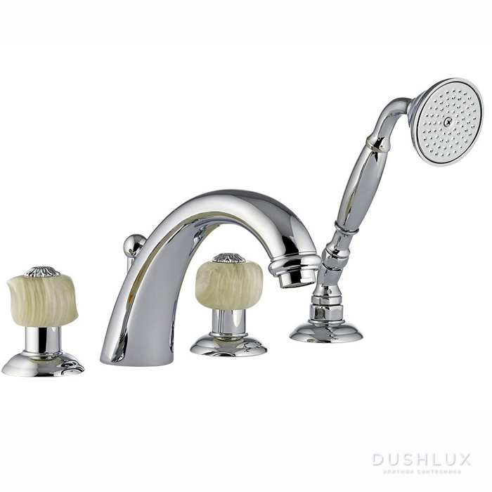 Nicolazzi Onice Смеситель на борт ванны, 4 отв., излив: 223 мм, с ...