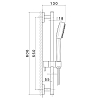 Newform Shower set Душевой гарнитур: штанга, ручной душ из ABS, шланг 150см., цвет: черный матовый