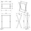 Decor Walther Cross 2 Полотенцедержатель двойной 70x95см, напольный, цвет: хром