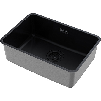 Omoikiri Omi 53-U/I Ultra Mini Кухонная мойка 53x17,9x37см.,встраиваемая, цвет: графит