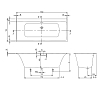Villeroy&Boch Subway 3.0 Ванна 170х75см., встраиваемая, цвет: Stone White