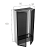 Falper Butler Шкаф подвесной, 35х80х150см., с 2 дверцами, 1 полочка, 1 ящик, цвет: Noce naturale
