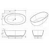 Knief Oval Shape Ванна 180х93x56см., отдельностоящая, из полимерного материала, цвет: Jaspis # 070