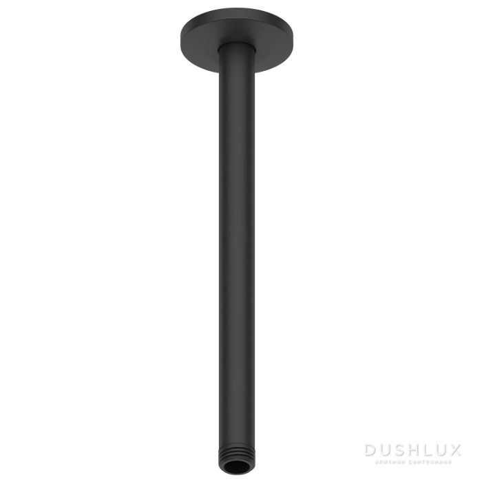 Фото Duravit Shower Кронштейн для верхнего душа 30 см, потолочный, цвет: черный матовый