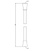 Gessi Emporio shower Шланг Сromalux с коническим соединением на 1/2", 1,5м, цвет: Finox Brushed Nickel