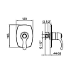 Webert Aurora Встраиваемый смеситель для ванны, цвет: медь