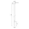 CEA Design GRADI Смеситель для раковины 165см., потолочный, прогрессивный, цвет: нержавеющая сталь