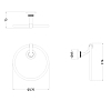 Burlington Guild Полотенцедержатель кольцо, цвет: хром
