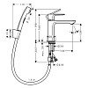 Hansgrohe Rebris S Смеситель для раковины 110, с гигиеническим душем, цвет: черный матовый