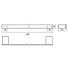 EMCO Loft Держатель полотенец, подвесной 64см, цвет: emco-steel