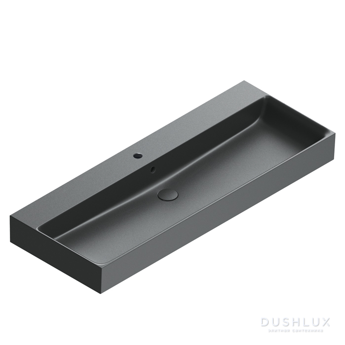 Фото Catalano Premium Раковина 120x47см, с 1 отв., цвет: черный матовый