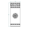 THG MARQUISE BLANC DECOR PLATINE Ваза керамическая, настольная, декор платина, цвет: белый