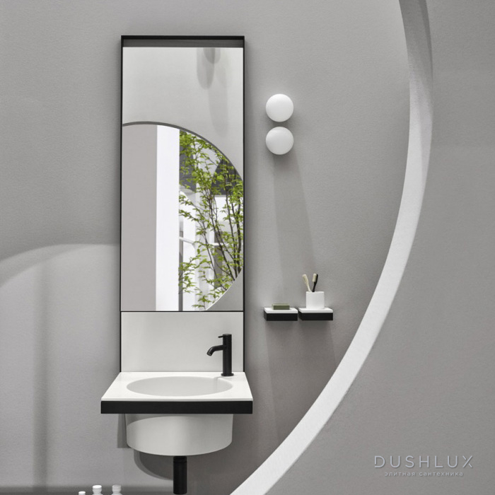 Фото Cielo Specchi Зеркало 110x50x4 см, цвет: матовый черный