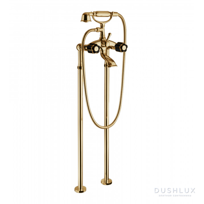 Bongio Fleur Noir Смеситель для ванны напольный с ручным душем, цвет ...